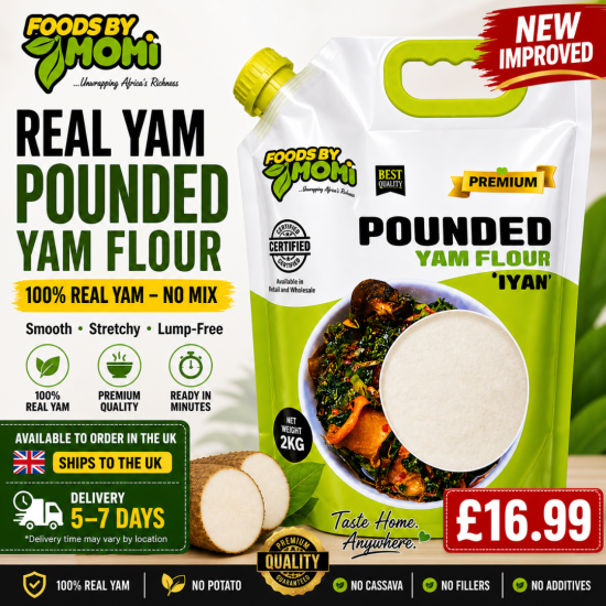Pounded Yam 2kg -New formular  Foodsbymomi